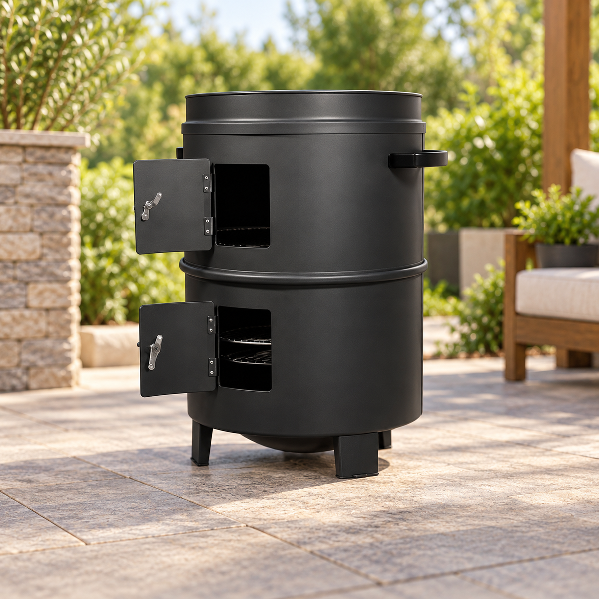 Ahumador Asador Vertical 2 en 1