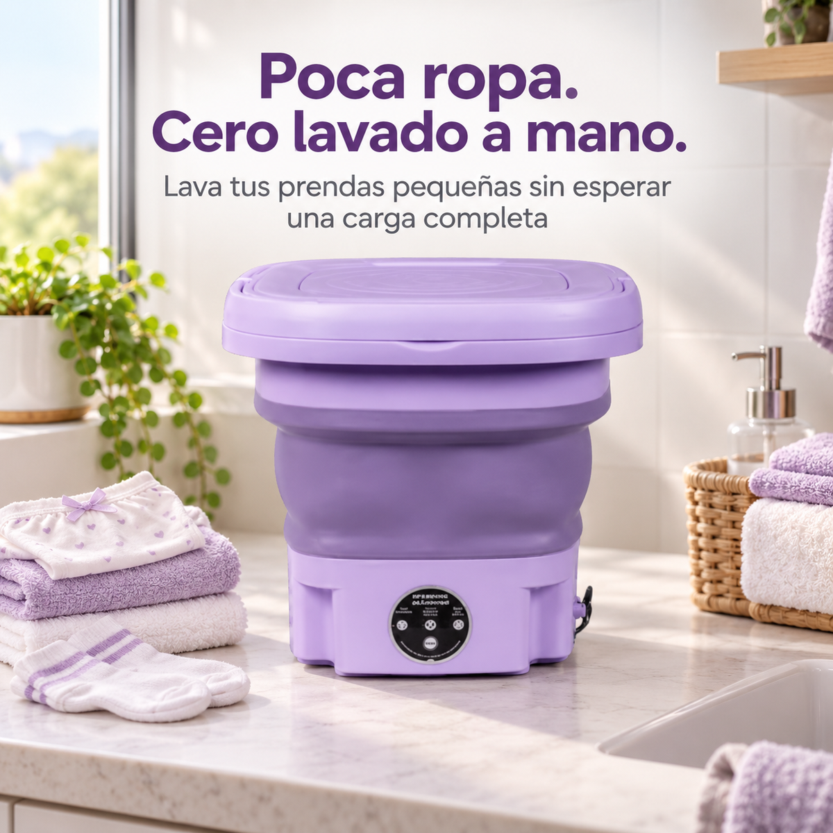 Mini Lavadora Portátil Plegable
