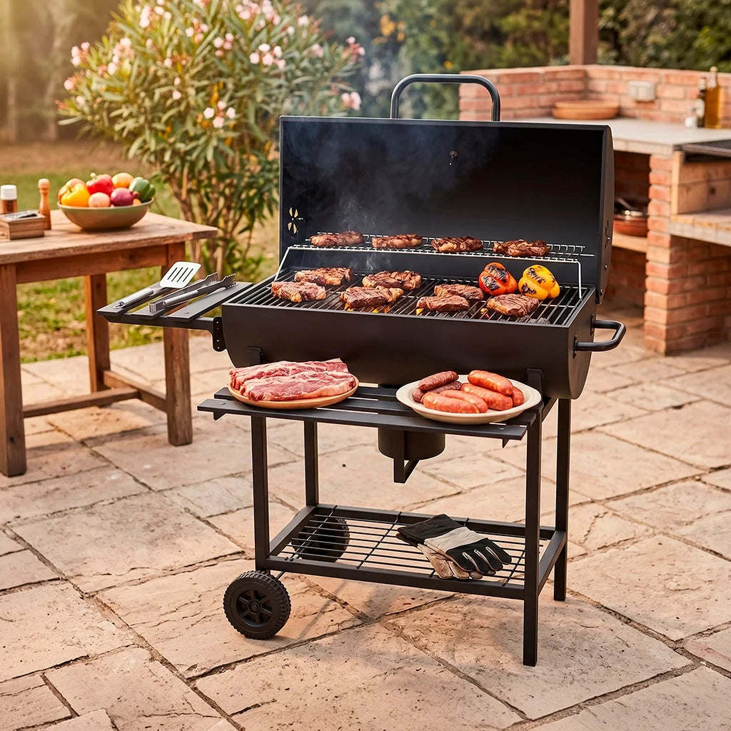 Parrilla Plegable con Ruedas