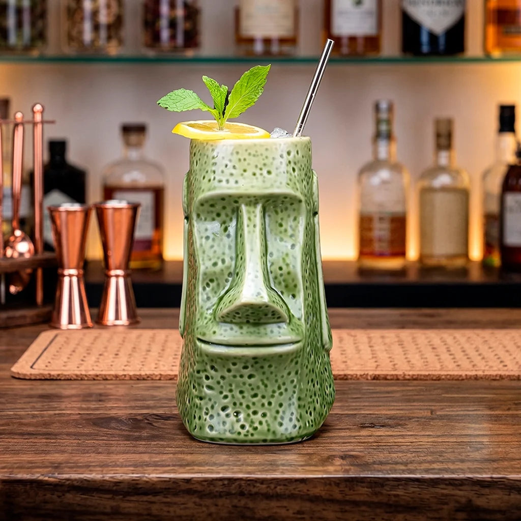 Vaso Tiki Moái Verde