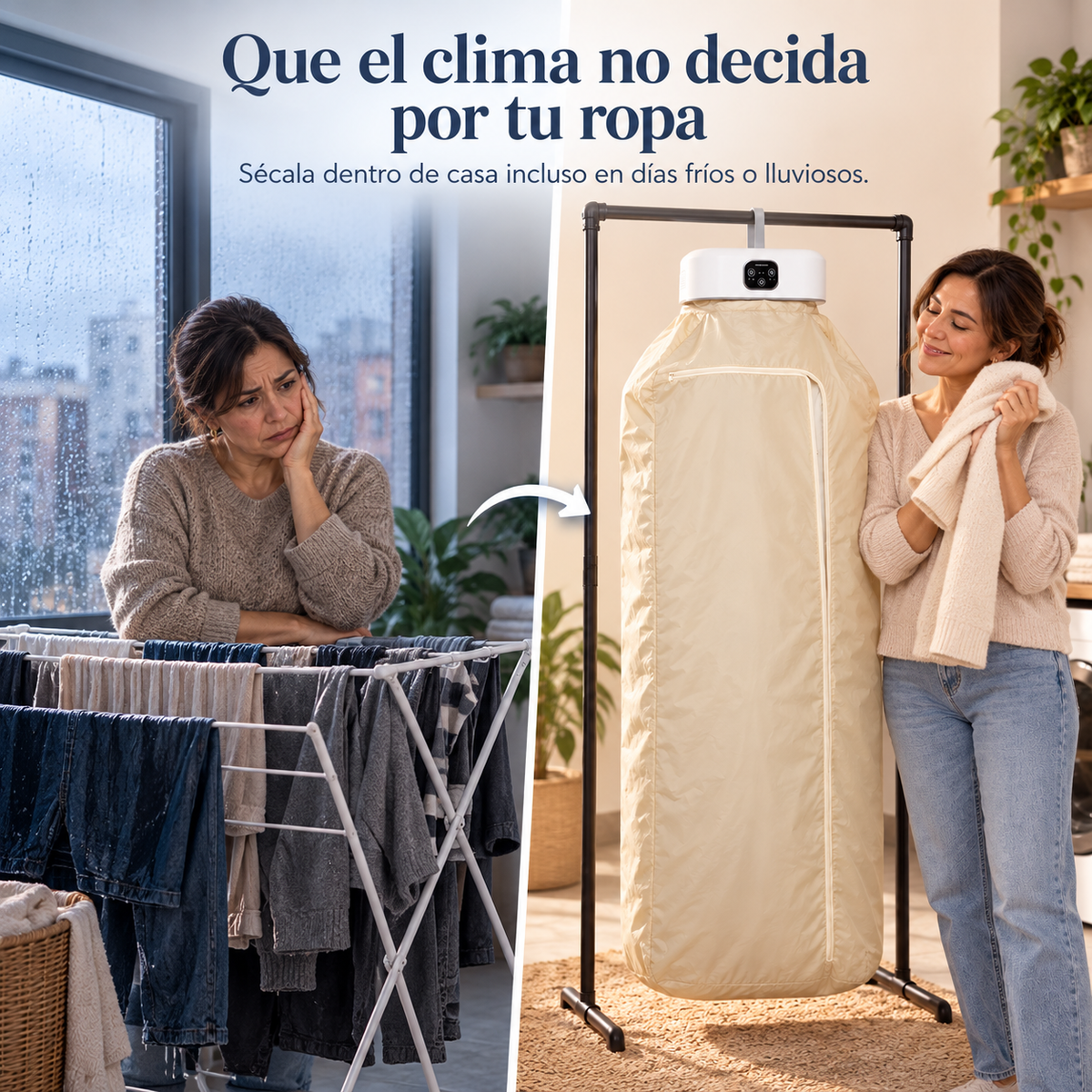 Secadora de Ropa Portátil Eléctrica