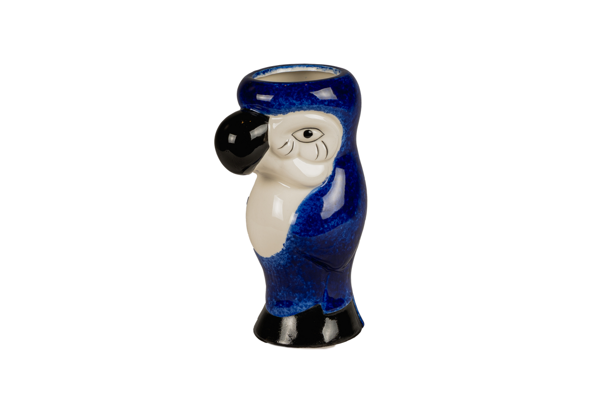 Vaso Tiki Loro Azul