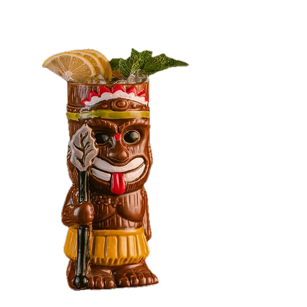 Vaso Tiki Guerrero Polinésico