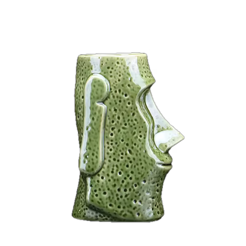 Vaso Tiki Moái Verde
