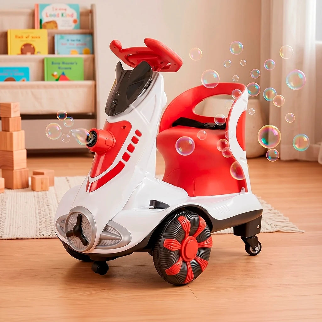Moto Eléctrica Infantil con Burbujas